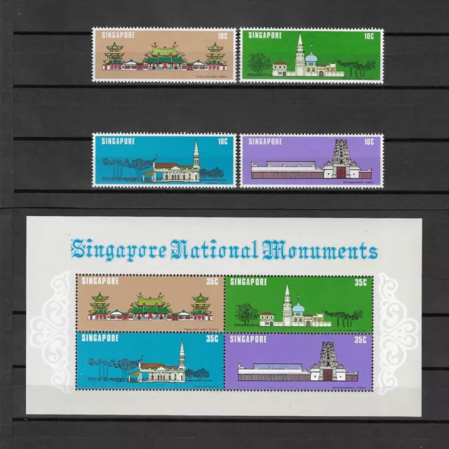 Singapore 1978 Sg 326/9 + Ms 330 Mnh