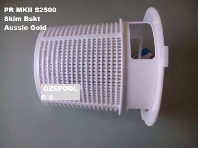 POOLRITE MK2 S2500 SKIMMER BASKET, AUSSIE GOLD SWIMMING POOL, FREE DELIVER in OZ 2