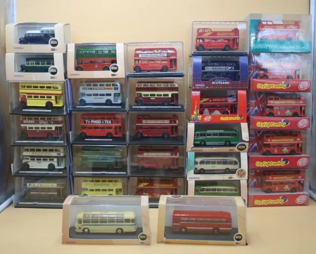 CHOOSE: Oxford Diecast 1:76 Scale Buses - Cased, Some Sealed
