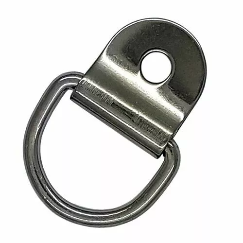 4 x 3 mm Edelstahl 316 Festzurren D Ring und Stollen Zurrplatte | UK LAGER