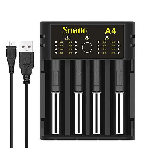 Snado 18650 Chargeur de Batterie pour Piles NI-MH NI-CD AA AAA C Li-ION 18650...