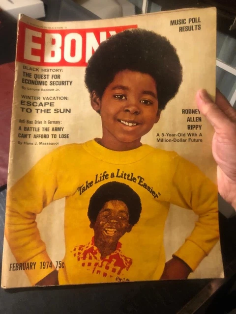 EBONY MAGAZINE February 1974 RODNEY ALLEN RIPPY cover (Soul/Black Americana)*