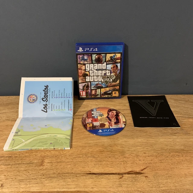 GRAND THEFT AUTO V 5 PS4 Sony incl GTA 5 jeu en ligne PlayStation UK PAL testé EUR 14,84