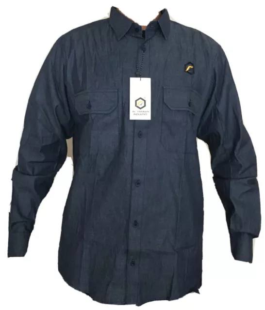 New Luxury Denim Large Size Shirts Men’s  Casual Formal Good Quality Loose Fit