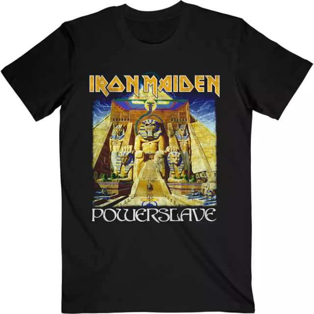 Iron Maiden 'Powerslave World Slavery Tour' (Noir) T-Shirt - NOUVEAU