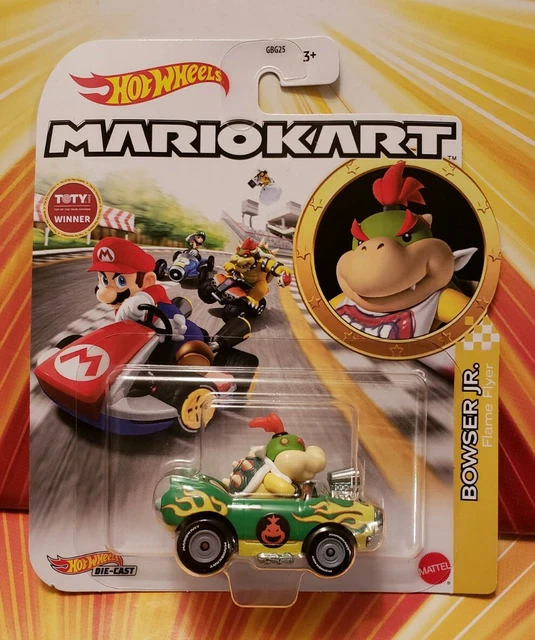 MATTEL HOT WHEELS Mario Kart Bowser Jr. Flame Flyer DieCast BRAND