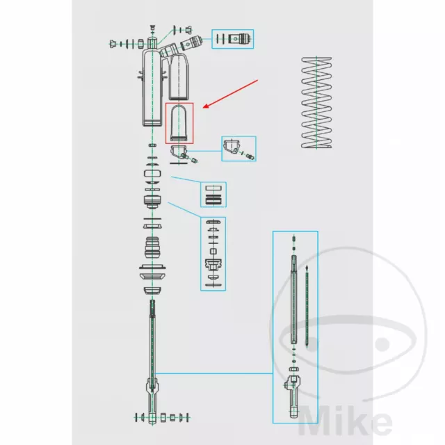 Membrane Forcella Kyb 52X104 120105200101 Yamaha 450 Wr F 2007-2015 3