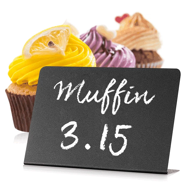 5 Pack Mini Chalkboard Signs 4x3 in for Message & Special Event Decoration