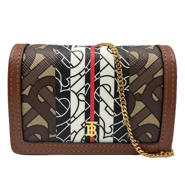 Burberry Burberry Chain Wallet Card Case 8020402 Brown Shoulder Bag Women s Used