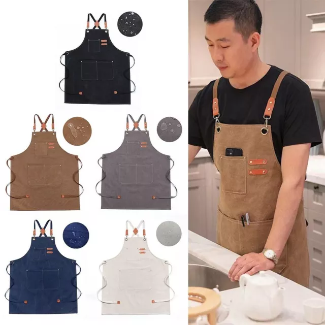 Thicken Barista Apron Antifouling Studios Uniform Apron  Women Man