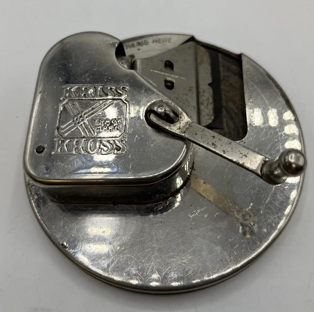 KRISS KROSS STROPPER Hand Crank Razor Blade Sharpener Blade Included