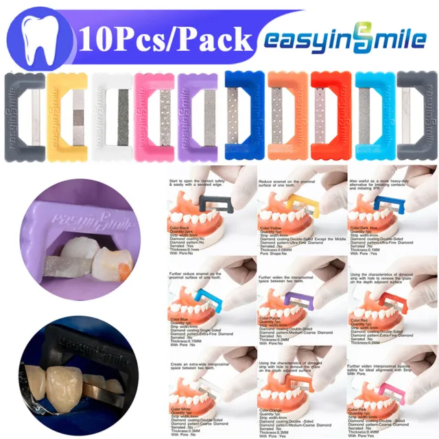Orthodontic IPR Kits Reduction Strip Dental Interproximal Enamel Strips 10Pc/Pk