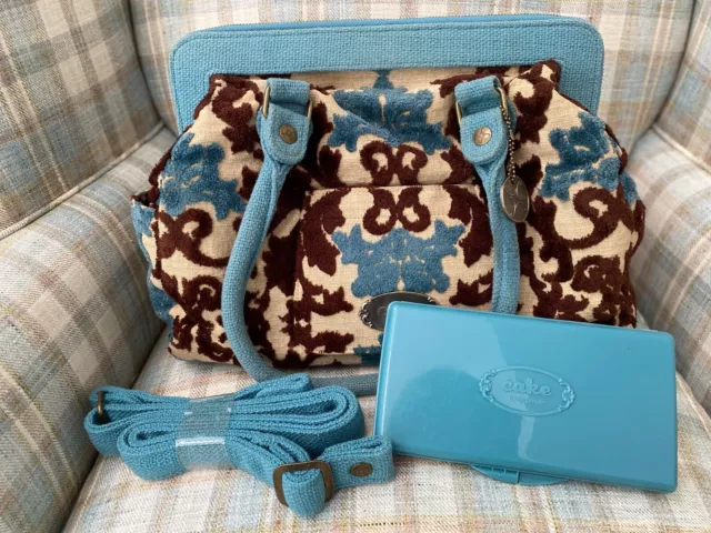 Cake by PETUNIA PICKLE BOTTOM Blue Cotton Diaper Bag 