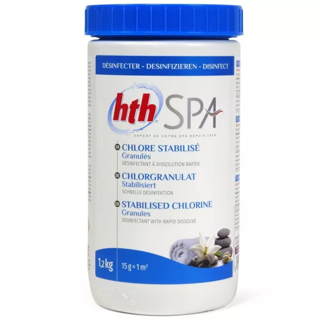 1,2 kg Dose hth SPA Chlorgranulat Whirlpool Pool  Schnell Chlor Granulat