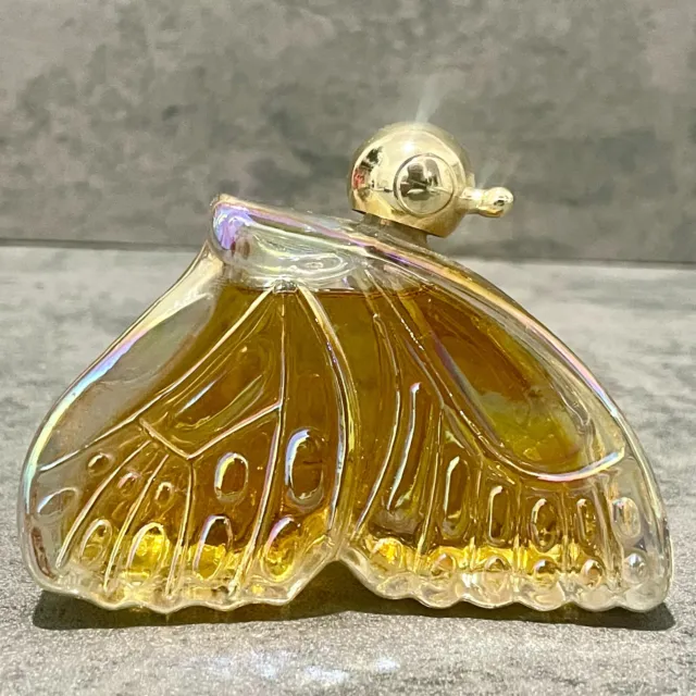 Vintage Avon Butterfly Somewhere Cologne Iridescent Glass Perfume 1.5 fl oz