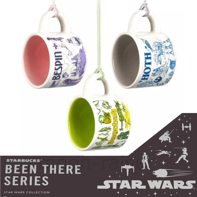 Disney Star Wars Starbucks Been There Mug Ornament Set - Bespin Dagobah Hoth