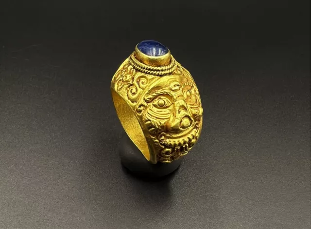 South East Asian Antique Gems Jewelry Old Burmese Pyu Pagan Gold Ring