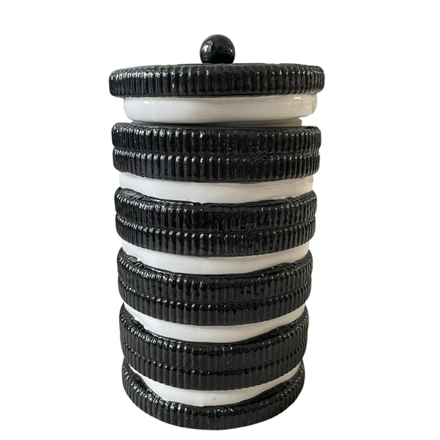 保存容器・ケース VINTAGE 1970s Nabisco Oreo Cookie Jar Vintage Nabisco Classic Collection Stacked Oreo Cookie Jar w