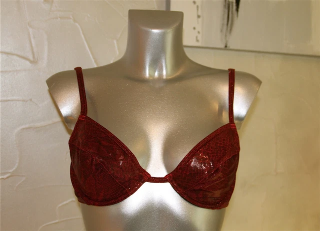 Underwired bra with striped tulle effect Black | Afibel