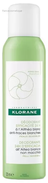 Klorane Spray Deodorant 24HR Effectiveness with White Althea 125ml