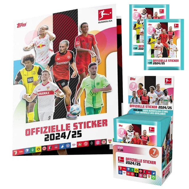 Topps Bundesliga Sticker 2025/26 – 5er Pack Mit 35 Stickern | Offizielle Sammelkollektion