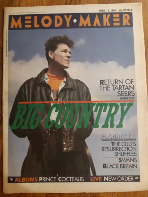 Melody Maker Newspaper April 12th 1986 big country cover