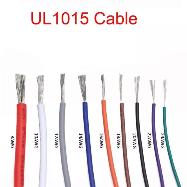 12AWG - 24AWG Stranded UL1015 Auto Electrical Equipment Wire Cable 600V 105°C 2