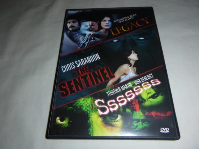 DVD Horror Triple Feature The Legacy - The Sentinel - SSSSSSS