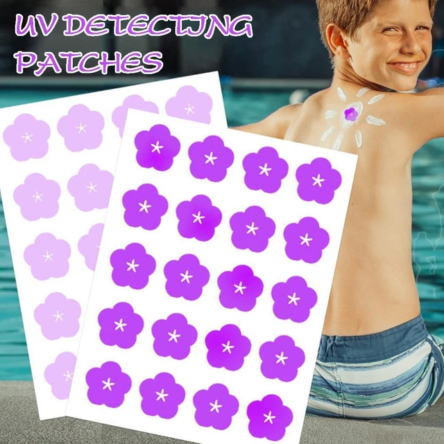 20 PIEZAS pegatinas UV para protector solar parche de corte al aire libre para la piel J6S2
