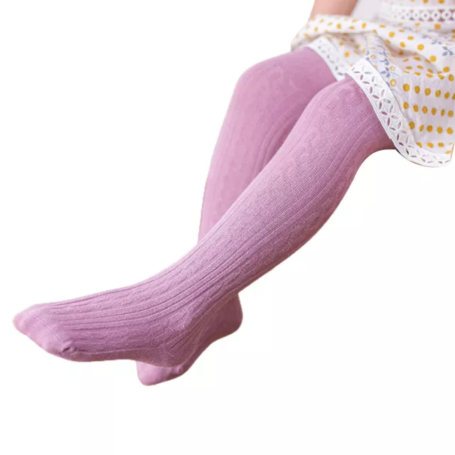 2-12 Girls Tights No Open Crotch Cute Candy Color Girls Pantyhose Unfading