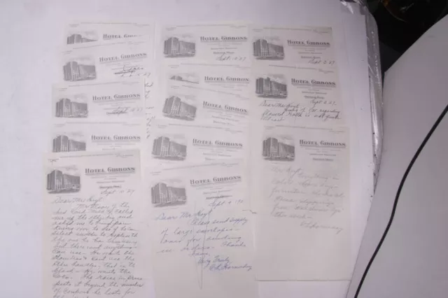 1927 Lamson Goodnow Hotel Gibbons Dayton OH Memos Ephemera P340K