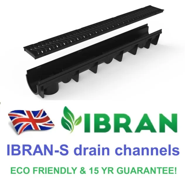 IBRAN-S Heavy Duty Patio & Driveway Drainage CHANNELS, CORNERS & CAPS