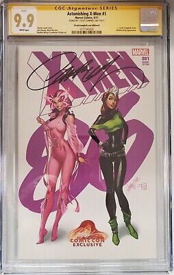 Astonishing X-Men #1 Cgc 9.9 Ss Signed By J Scott Campbell Cover D Marvel 2017