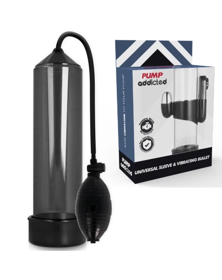 Pump Addicted Bomba Erección Rx3 Negro Con Vibrador