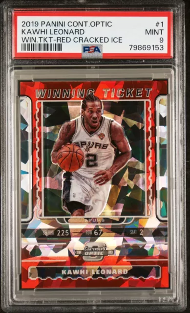 2019-20 Contenders Optic Kawhi Leonard Winning Tickets Red Cracked Ice Psa 9