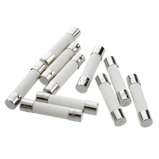 10 pcs AC 250 V 15 A 6 x 30 mm, high speed kick cylindrical fuse tube ceramic L8