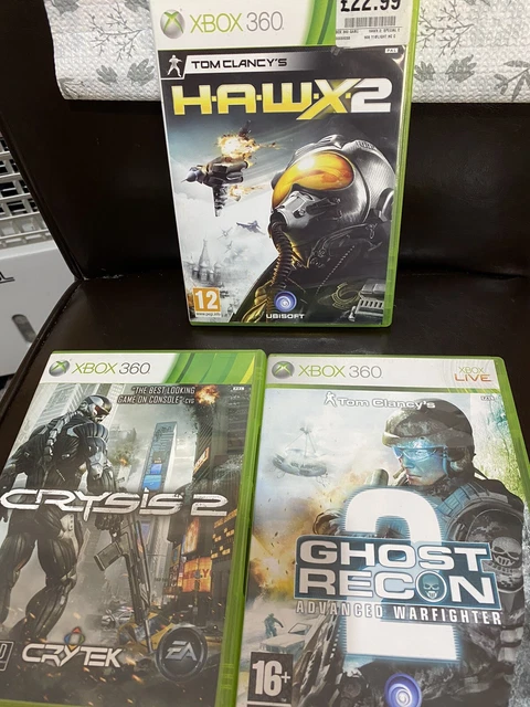 Hawx 2; Ghost Recon;  Crysis2 - Microsoft Xbox 360 games