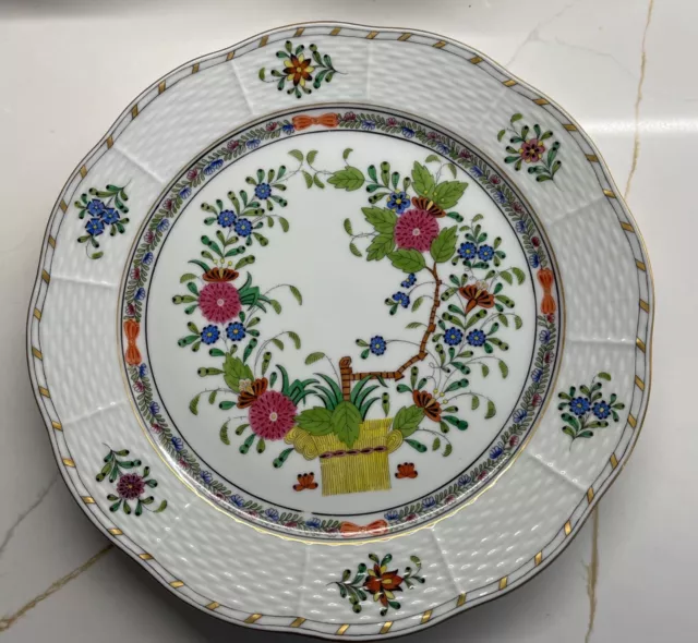 HEREND INDIAN BASKET Dinner Plate