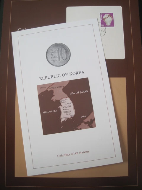 Republic of Korea Coin Set KMS Coin Sets of All Nations Franklin Mint