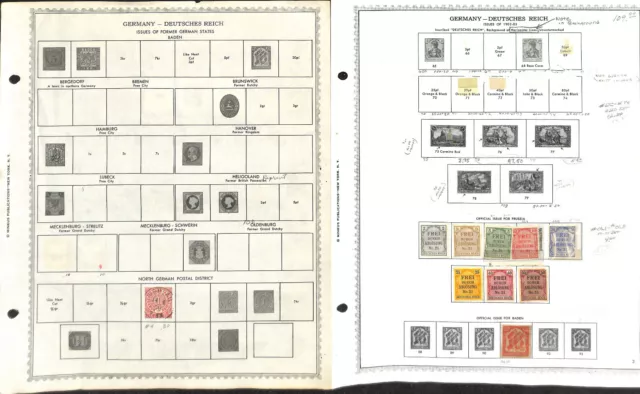 Prussia - Germany Stamp Collection on Scott & Minkus Pages, 1861-1903 (BD) 3