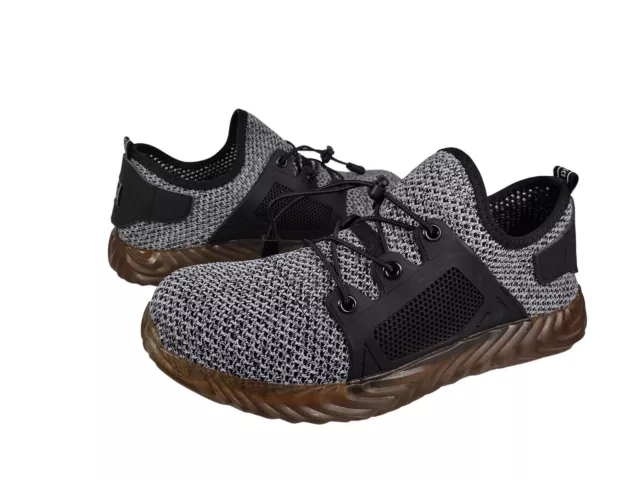 New Adidas Die Weltmarke Mit Den Black Mesh STEEL TOE Safety Work Shoe sz 9.5 43