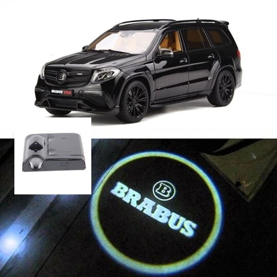 Led Sottoporta Sotto Porta Per Tutte Le Auto Con Logo Brabus No Fili A Batteria