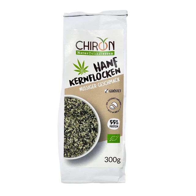 CHIRON Naturdelikatessen Bio Hanf Kernflocken kbA 300g Beutel