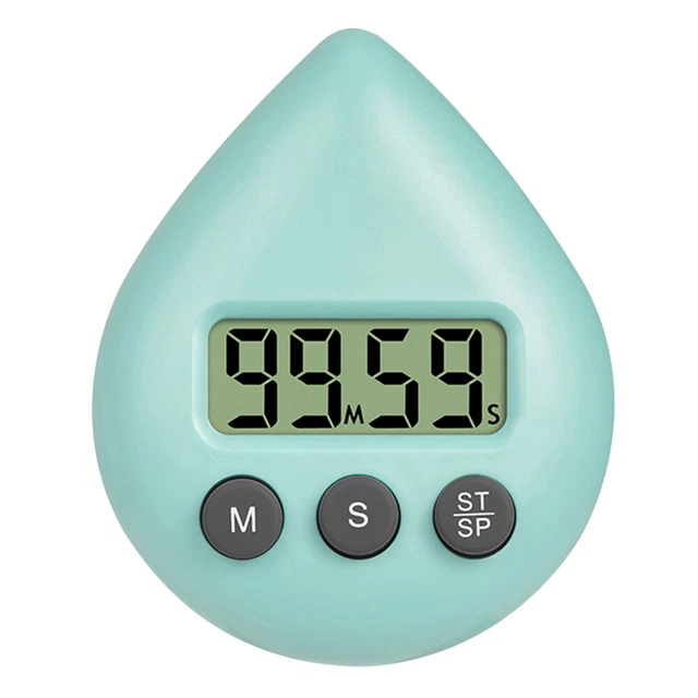Reloj despertador de estudio electrónico de cuenta regresiva con temporizador digital de gota de agua (azul cielo)