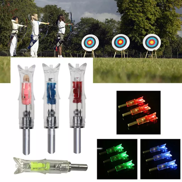6PCS Lighted Nocks for Crossbow With .300/7.62mm Inside Diameter Led Nocks Arrow