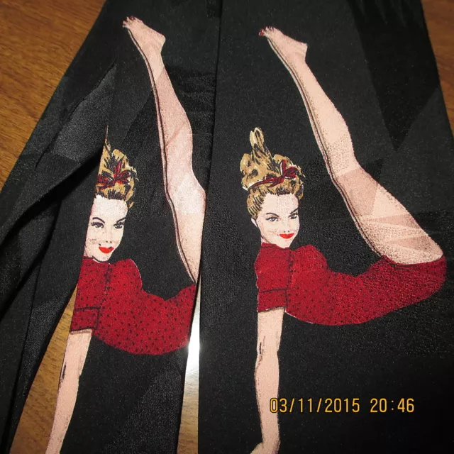 Lady in Red Dress on Black Tie, See Pictures, Unknown when made??