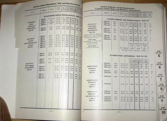 Firma Ferdinand Flinsch Leipzig Preisliste Lagersorten Papier & Karton um 1936 3