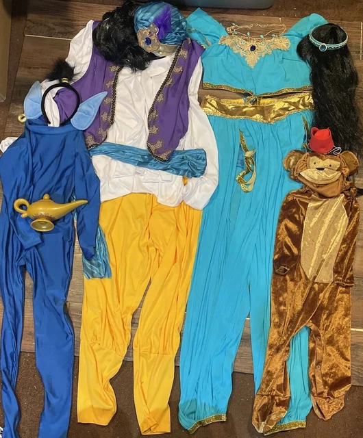 DISNEY ALADDIN FAMILY Costume set Aladdin Jasmine Genie Abu Family
