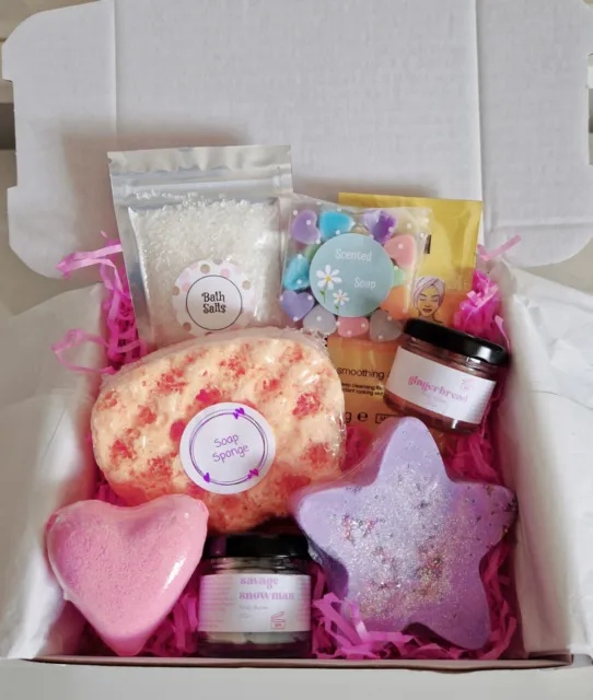 Girls Teen Bath Pamper Box Gift Set Care Package Present Spa Treat Bath Bomb