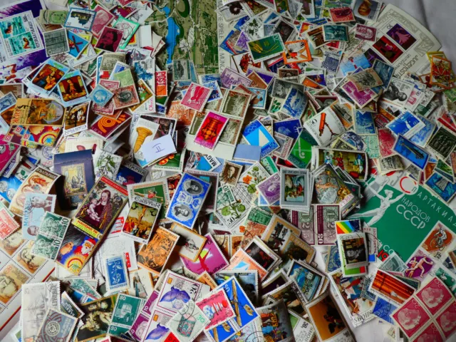 Briefmarken papierfrei Lot II 1000 Alle Welt verschiedene